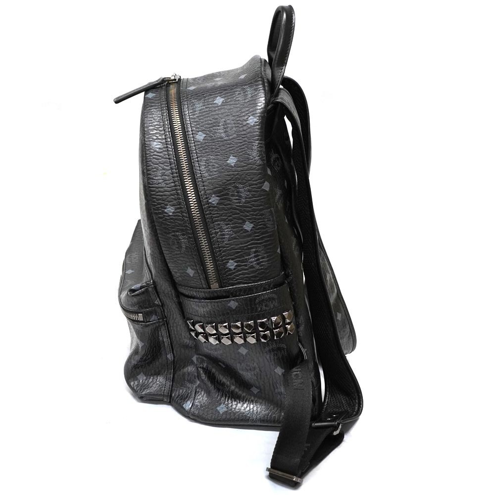Mcm Black Studs Leather Backpack - image 4